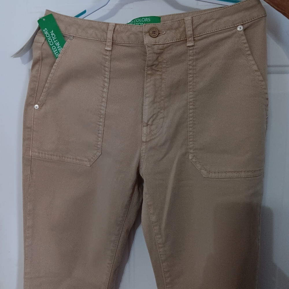 Tan Chinos with Casual Style and Slight Texture